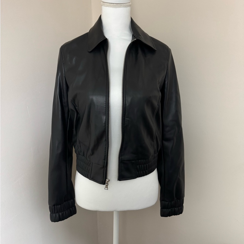 Black Women's leather Jacket